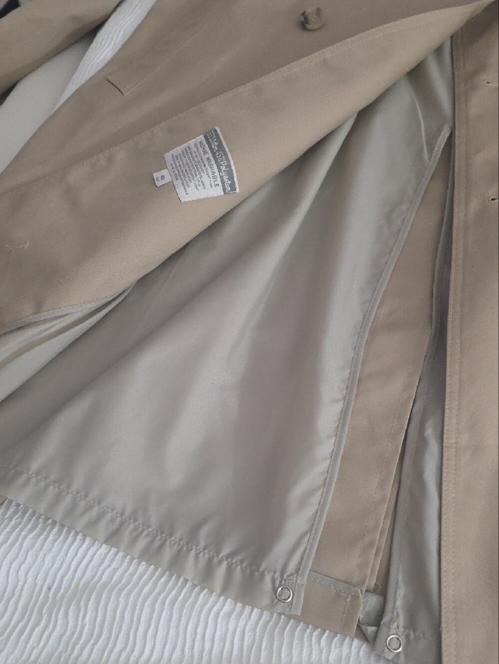 London Fog Men's Beige 40R Double-Breasted Trench Coat - Picture 2 of 10